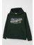 Erkek Çocuk Sweatshirt Yazı Baskılı Kanguru Cepli Kapüşonlu 8-14 Yaş, Koyu Yeşil 5