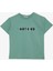 Girls & Boys Erkek Çocuk Tişört Yazı Baskılı 5-10 Yaş, Mint Yeşili 3