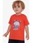 GİRLS & BOYS Erkek Çocuk Tişört Pop Corn Baskılı 2-6 Yaş, Mercan 1