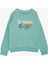 Erkek Çocuk Sweatshirt Yazı Baskılı 4-8 Yaş, Su Yeşili 3