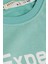 Erkek Çocuk Sweatshirt Yazı Baskılı 4-8 Yaş, Su Yeşili 5