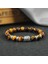 Siyah Yıpranmış Erkek Kadın Yoga Dua Boncuklu Tiger Eye Siyah Lava Taşı Bilezik Budist Başlıklı Moda Takı Pulseira (Yurt Dışından) 4