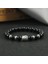 Siyah Yıpranmış Erkek Kadın Yoga Dua Boncuklu Tiger Eye Siyah Lava Taşı Bilezik Budist Başlıklı Moda Takı Pulseira (Yurt Dışından) 5