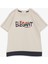 Erkek Çocuk Tişört Yazı Baskılı 8-14 Yaş, Bej 1