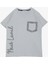 Erkek Çocuk Tişört Yazı Baskılı Cepli 8-12 Yaş, Gri 4