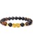 17CM Tarzı 23.doğal Akik 2 Kadın Erkek Feng Shui Bileklik Şans Zenginlik Buddha Siyah Obsidyen Taşlı Boncuklu Bileklik Hombre Altın Şanslı Pixiu Bileklik Hediyeler (Yurt Dışından) 1