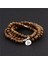 Çapraz 2 Unisex Kadın Erkek Yoga 108 Boncuklu Doğal Sandal Ağacı Budist Buddha Ahşap Tesbih Kolye Tespih Om Bileklik (Yurt Dışından) 2