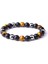 23CM Tarzı Mat Doğal Siyah Obsidiyen Hematit Kaplan Gözü Boncuklu Bilezik Erkekler Için Manyetik Sağlık Koruma Kadınlar Takı Pulsera Hombre (Yurt Dışından) 1
