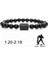160-170MM Stili No.5 Boyutu Siyah Taş Boncuklu Yıldız Çift Bilezik Erkek Bilezikler Kadınlar Için Pulseras Moda Masculina Hombre Man Mens Takı (Yurt Dışından) 4