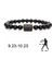 160-170MM Stili No.5 Boyutu Siyah Taş Boncuklu Yıldız Çift Bilezik Erkek Bilezikler Kadınlar Için Pulseras Moda Masculina Hombre Man Mens Takı (Yurt Dışından) 5