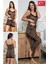 Kadın Leopar Desenli Dantel Detaylı Şortlu ve Taytlı Pijama Takımı 3'lü Set 75000 1