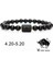160-170MM Stili No.4 Boyutu Siyah Taş Boncuklu Yıldız Çift Bilezik Erkek Bilezikler Kadınlar Için Pulseras Moda Masculina Hombre Man Mens Takı (Yurt Dışından) 1