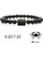 160-170MM Stili No.6 Boyutu Siyah Taş Boncuklu Yıldız Çift Bilezik Erkek Bilezikler Kadınlar Için Pulseras Moda Masculina Hombre Man Mens Takı (Yurt Dışından) 1