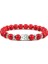 Kırmızı Erkek Kadın Yoga Dua Boncuklu Tiger Eye Siyah Lava Taşı Bilezik Budist Başlıklı Moda Takı Pulseira (Yurt Dışından) 1