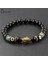 224-3 Büyücü Buda & Kötü Göz Bileklik Kadınlar 8mm Esnek Yuvarlak Parlak Siyah Taş Çakra Bilezikler Erkekler Erkek Bileklik Homme (Yurt Dışından) 3
