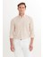 Pamuklu Slim Fit Dar Kesim Düğmeli Yaka Çizgili Gömlek 1