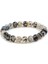 18CM Tarzı Siyah Desen Doğal Taş Lava Mat Hematit Boncuk Bilezik Moda Şanslı Buddha Dua Bilezikleri Erkekler Kadınlar Yoga Takı Hediyeleri Pulseras (Yurt Dışından) 1