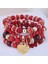 17CM Tarzı Renk 10 Kadınlar Için Kalp Charm Boncuk Bilezik Seti Lava Taşı Çok Katmanlı Bohemia Bilezik Reçine Boncuk Bilezikler Kadınlar Için Bijoux (Yurt Dışından) 3
