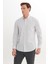Pamuklu Slim Fit Dar Kesim Düğmeli Yaka Çizgili Esnek Gömlek 3