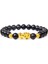 21CM Tarzı 21.mat Oniks 1 Kadın Erkek Feng Shui Bileklik Şans Zenginlik Buddha Siyah Obsidyen Taşlı Boncuklu Bileklik Hombre Altın Şanslı Pixiu Bileklik Hediyeler (Yurt Dışından) 1