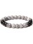 23CM Tarzı Saf Altın Rengi Erkekler Için Kafatası Bileklik Doğal Kaplan Gözü Bilezik Homme Takı 8 mm Cilalı Afrika Turkuaz Boncuk Bilezik Gümüş Kaplama Pulsera (Yurt Dışından) 1