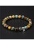 23CM Tarzı Mat Oniks Erkekler Için Kafatası Bileklik Doğal Kaplan Gözü Bilezik Homme Takı 8 mm Cilalı Afrika Turkuaz Boncuk Bilezik Gümüş Kaplama Pulsera (Yurt Dışından) 5