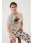 Erkek Kısa Kollu Pamuklu Ayıcık Desenli Pijama Takımı 5