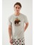 Erkek Kısa Kollu Pamuklu Ayıcık Desenli Pijama Takımı 10