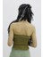 Likralı Triko Büstiyer Haki - P-019895 2