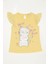 Kız Çocuk Tişört Kedicik Baskılı 1-4 Yaş, Sarı 1