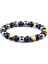 23CM Tarzı No.1 Boyutu Yeni Doğal Obsidyen Hematit Kaplan Gözü Boncuklu Bilezik Erkekler Için Manyetik Sağlık Koruma Kadınlar Ruh Takı Pulsera Hombre (Yurt Dışından) 1