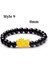 Ayarlanabilir Stil Stil 9 Çin Fengshui Pixiu Obsidyen Taş Boncuklu Bileklik Renk Değiştiren Şans Bilekliği Kadın Erkek Cinsiyetler Arası Uğur ve Zenginlik Bilekliği (Yurt Dışından) 1
