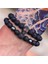 Kafatası 11 8 mm Siyah Lav Taşı Boncuklu Erkek Bileklik Seti Lüks Kafatası El Yapımı Bilezik Kadın Takı Pulsera Hombre Armband Aksesuarları (Yurt Dışından) 3