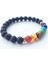 18CM Tarzı Altın Erkek Kadınlar Için 8mm Boncuk Lava Taşı 7 Çakra Şifa Denge Bileklik Reiki Dua Taşı Yoga Çakra Bileklik Pulseras Mujer (Yurt Dışından) 2