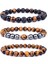 8mm Tarzı No.14 Boyutu Doğal Kaplan Gözü Boncuk Bilezik Hematit Taşlı Dize Yoga Enerji Bileklik Kadın Erkek Şans Takı Hediye (Yurt Dışından) 2