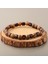ABJ036-4 Oıqueı 8mm Doğal Yuvarlak Silindir Ahşap Boncuk Bilezik Erkek Klasik Esnek Budist Dua Buddha Bileziği Hommes Bileklik Bijoux (Yurt Dışından) 2