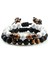 15 Ayarla 2 Adet Ayarlanabilir Örme Doğal Taş Boncuklu Bileklik ve Bilezik Çiftler Kadınlar Erkekler Kaplan Gözü Lav Taş Bilezik Yoga Takı Pulsera (Yurt Dışından) 1