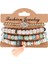 H21595 Kadınlar Için Hediye Boho Bilezik Pulseras Mujer 3 Katmanlı Kristal Taş Boncuklu Püsküllü Şanslı Bileklik (Yurt Dışından) 1