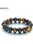 18CM Tarzı 6mm Napoln Sarı Mavi Kırmızı Kaplan Gözü Taş Bileklik Erkek Kadınlar Için Tiger Eye Taş Bilezik (Yurt Dışından) 2