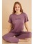Kadın Kısa Kol Gri Pijama Takımı 50107-686 1