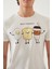 Erkek Kısa Kollu Pamuklu Ekose Desenli Breakfast Baskılı Pijama Takımı 6