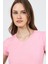 Pembe V Yaka Slim Fit Tişört 2215 4