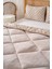 Bej Geometrik Loura Çift Kişilik Çift Taraflı Lüx Wellsoft Yorgan Seti 195x215 cm 3