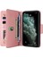 iPhone 11 Pro Max Için Kılıf Pu Deri Cüzdan Kart Yuvaları Perçin Dekorlu Telefon Kapağı-Gül Altın (Yurt Dışından) 2