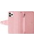 iPhone 11 Pro Max Için Kılıf Pu Deri Cüzdan Kart Yuvaları Perçin Dekorlu Telefon Kapağı-Gül Altın (Yurt Dışından) 4