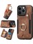 iPhone 14 Pro Cep Telefonu Kılıfları Için Vintage Kart Yuvaları Kickstand Rfıd Engelleme Kabuk-Kahverengi (Yurt Dışından) 1