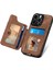 iPhone 14 Pro Cep Telefonu Kılıfları Için Vintage Kart Yuvaları Kickstand Rfıd Engelleme Kabuk-Kahverengi (Yurt Dışından) 3
