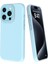iPhone 14 Pro Max Için Temperli Cam Lensli Film-Mavi Kapaklı Sıvı Silikon Telefon Kabuğu (Yurt Dışından) 1
