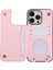 iPhone 13 Pro Için Kılıf Rfıd Engelleme Kart Yuvaları Omuz Askılı Halka Kickstand Kapağı-Pembe (Yurt Dışından) 5
