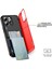 iPhone 14 Pro Max Için Kart Tutucu Kılıf Flip Kickstand Tpu+Pc Koruyucu Telefon Kapağı-Kırmızı (Yurt Dışından) 2